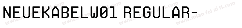 neuekabelw01 regular字体转换